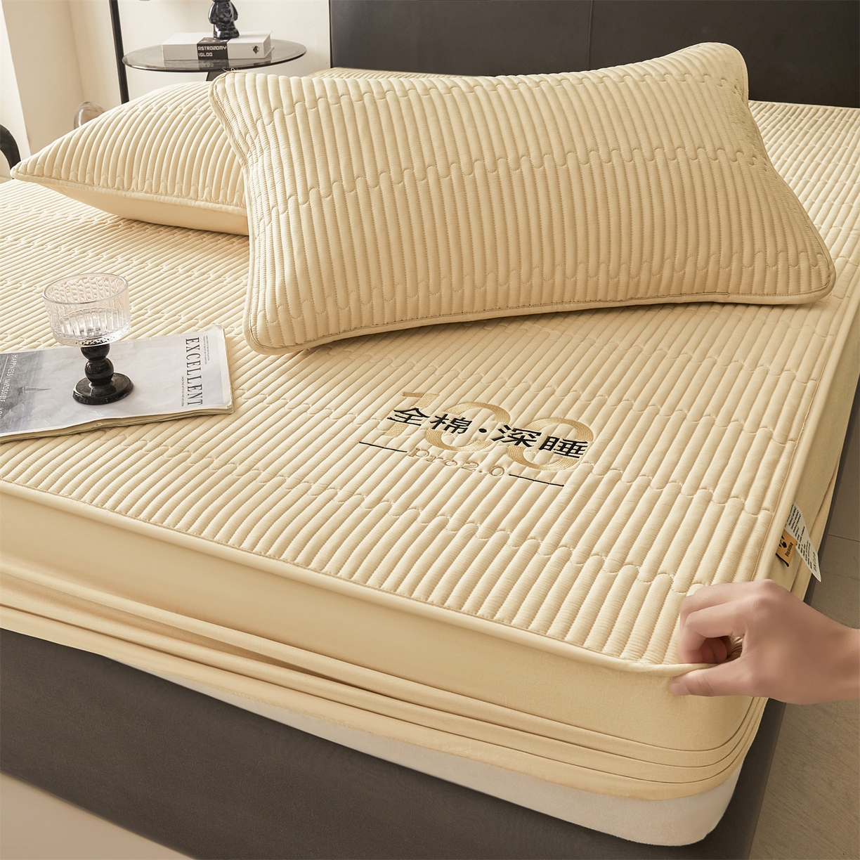 91家纺网 家纺一手货源 找家纺 居眠 2026新款卡米-100%全棉棉花床笠 卡米-卡