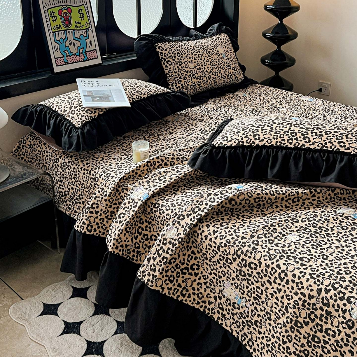 91家纺网 家纺一手货源 找家纺 （总）富米莱单品馆 2026新款法式赫本风大花边A类古法仿棉云感纱单品床盖