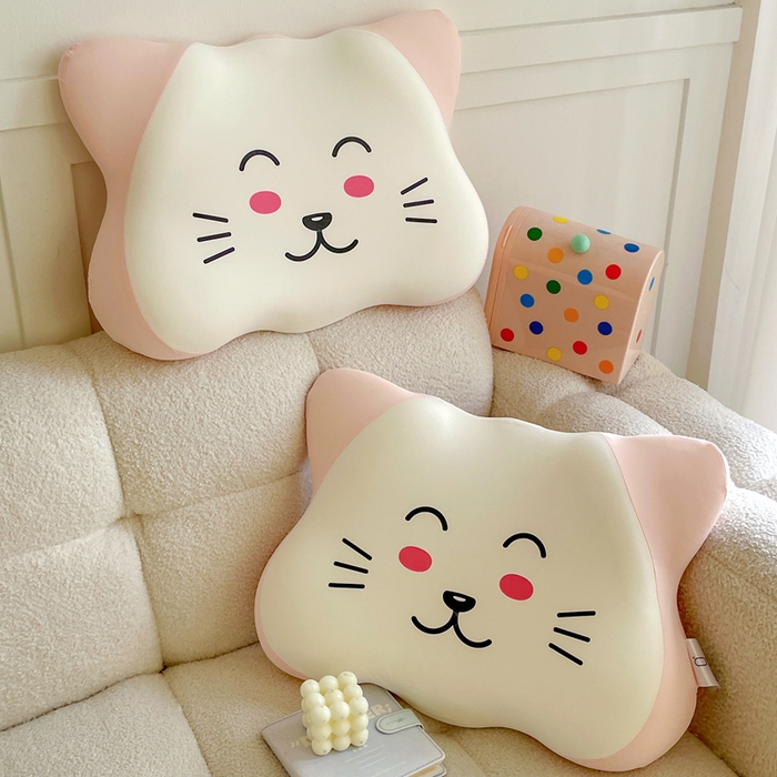 91家纺网 家纺一手货源 找家纺 她喜爱枕芯 2026新款零压记忆猫咪枕枕头枕芯 粉色