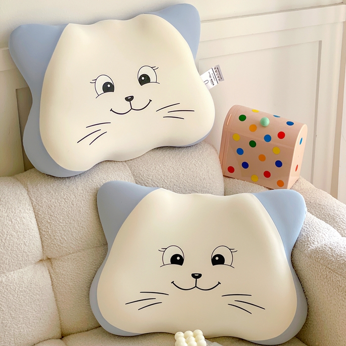 91家纺网 家纺一手货源 找家纺 她喜爱枕芯 2026新款零压记忆猫咪枕枕头枕芯 蓝色