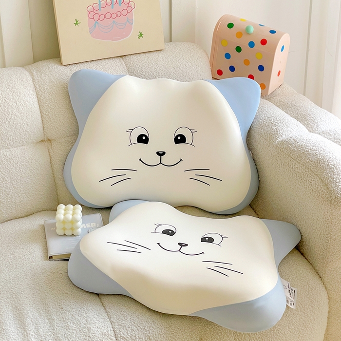 91家纺网 家纺一手货源 找家纺 她喜爱枕芯 2026新款零压记忆猫咪枕枕头枕芯 蓝色