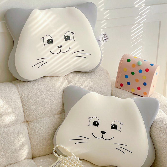 91家纺网 家纺一手货源 找家纺 她喜爱枕芯 2026新款零压记忆猫咪枕枕头枕芯 灰色