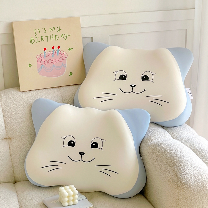 91家纺网 家纺一手货源 找家纺 她喜爱枕芯 2026新款零压记忆猫咪枕枕头枕芯 蓝色