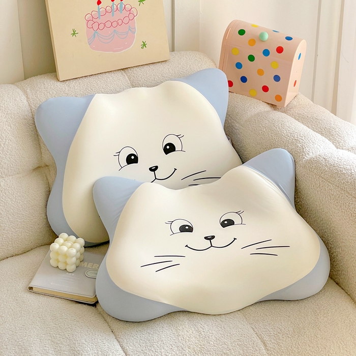 91家纺网 家纺一手货源 找家纺 她喜爱枕芯 2026新款零压记忆猫咪枕枕头枕芯 蓝色