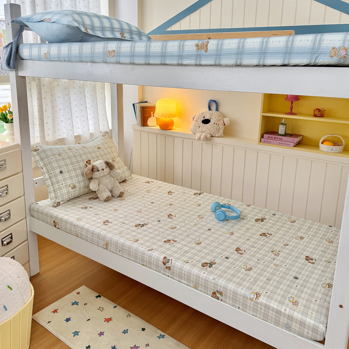 91家纺网 家纺一手货源 找家纺 （总）尚帛 2026新款全棉品质喷气印花爆款四件套 多规格套件 单品系列-学生款单床笠