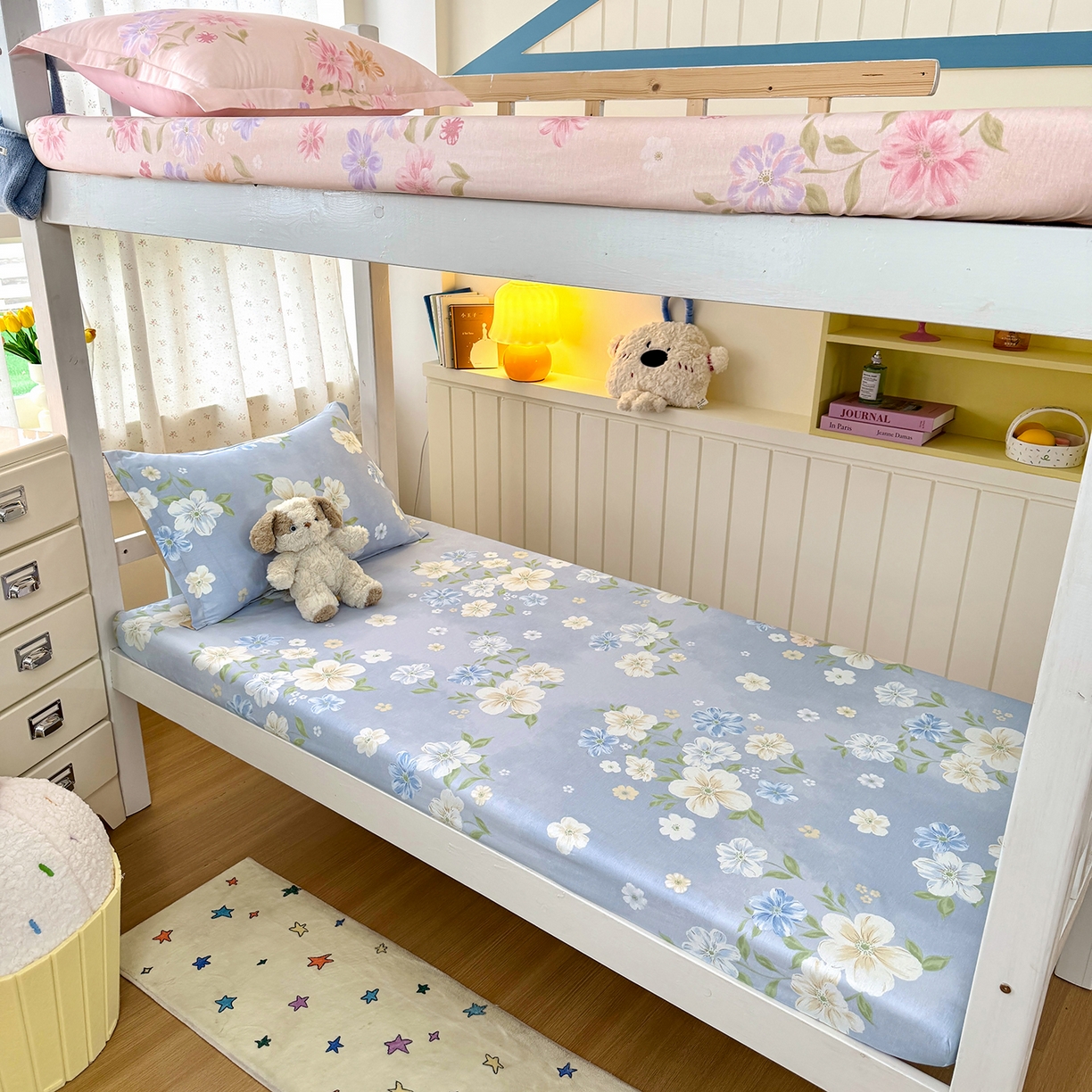 91家纺网 家纺一手货源 找家纺 （总）尚帛 2026新款全棉品质喷气印花爆款四件套 多规格套件 单品系列-学生款单床笠