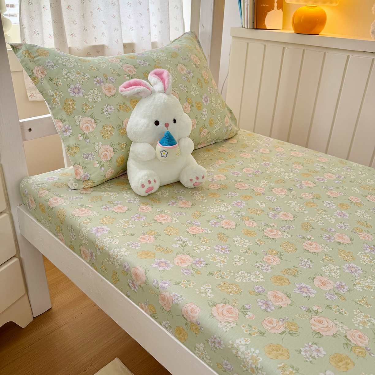 91家纺网 家纺一手货源 找家纺 （总）尚帛 2026新款全棉品质喷气印花爆款四件套 多规格套件 单品系列-学生款单床笠