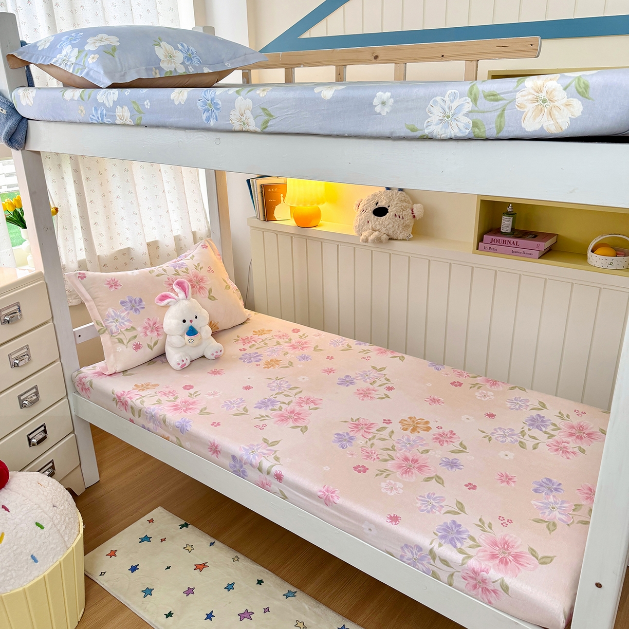 91家纺网 家纺一手货源 找家纺 （总）尚帛 2026新款全棉品质喷气印花爆款四件套 多规格套件 单品系列-学生款单床笠