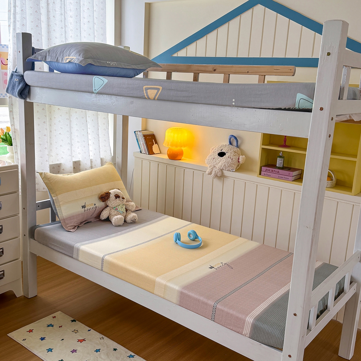 91家纺网 家纺一手货源 找家纺 （总）尚帛 2026新款全棉品质喷气印花爆款四件套 多规格套件 单品系列-学生款单床笠