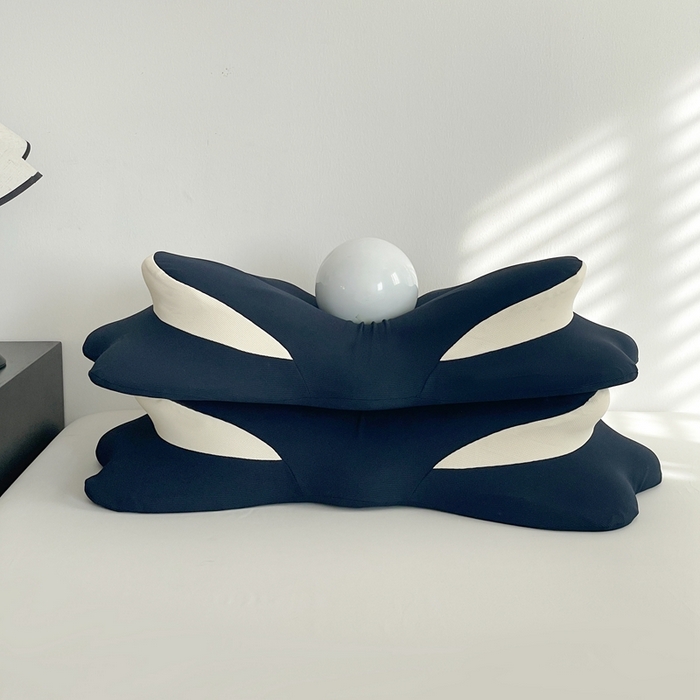 91家纺网 家纺一手货源 找家纺 她喜爱枕芯 2026新款记忆蝴蝶枕枕头枕芯 灰蓝色