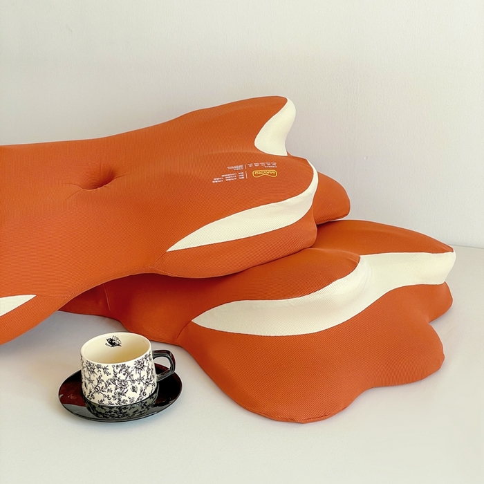 91家纺网 家纺一手货源 找家纺 她喜爱枕芯 2026新款记忆蝴蝶枕枕头枕芯 橘色