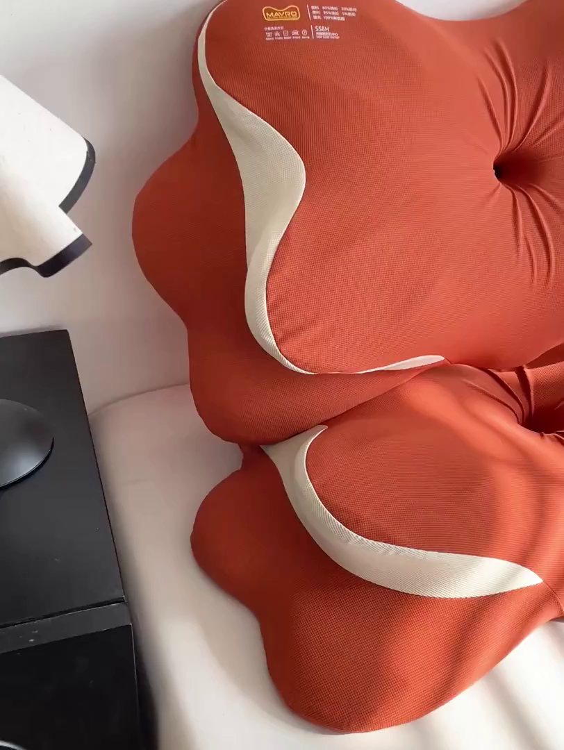 91家纺网 家纺一手货源 找家纺 她喜爱枕芯 2026新款记忆蝴蝶枕枕头枕芯 橘色