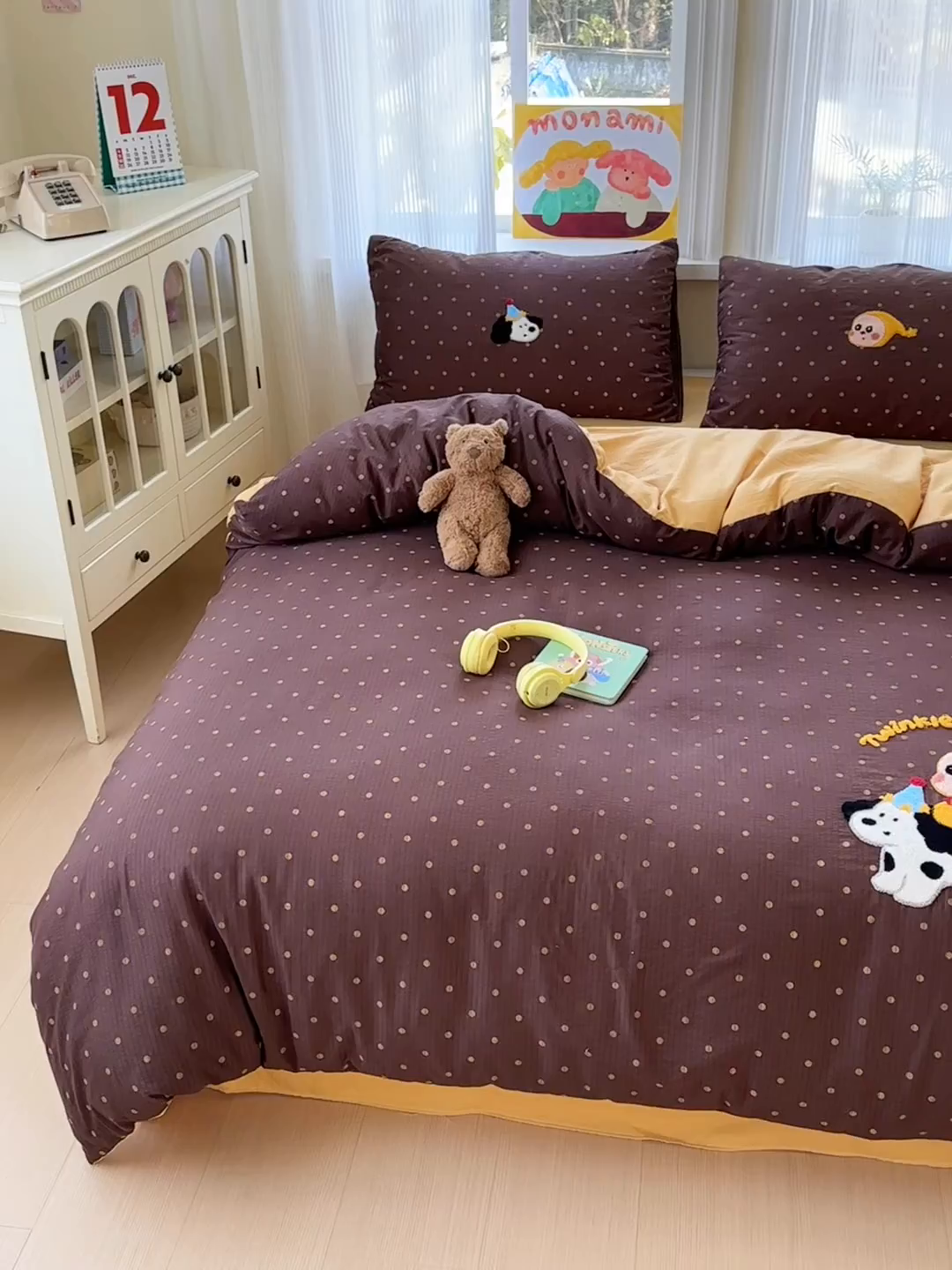 91家纺网 家纺一手货源 找家纺 （总）奈颜 2026新款超柔水洗皱皱棉毛巾绣四件套