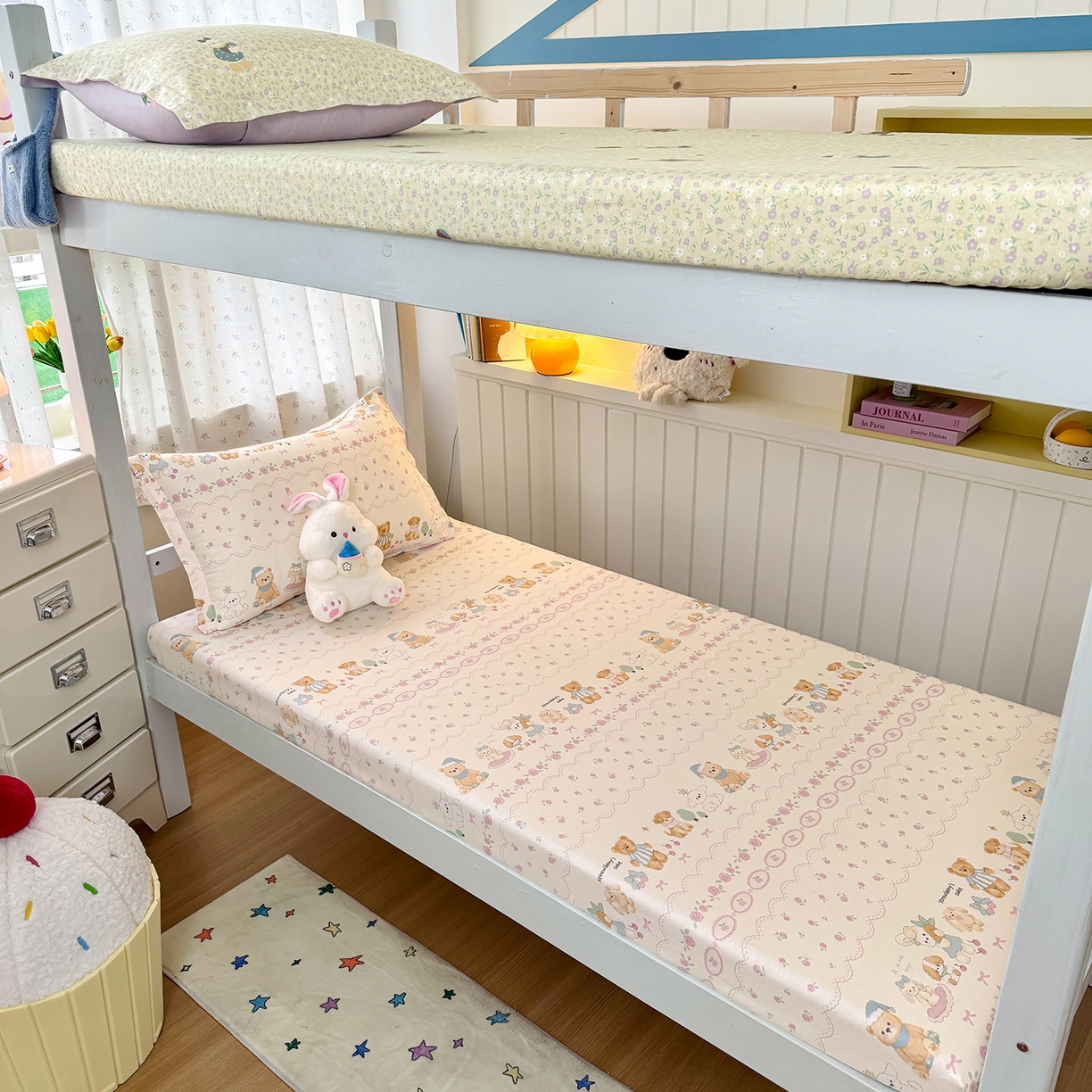 91家纺网 家纺一手货源 找家纺 （总）尚帛 2026新款全棉品质喷气印花爆款四件套 多规格套件 单品系列-学生款单床笠