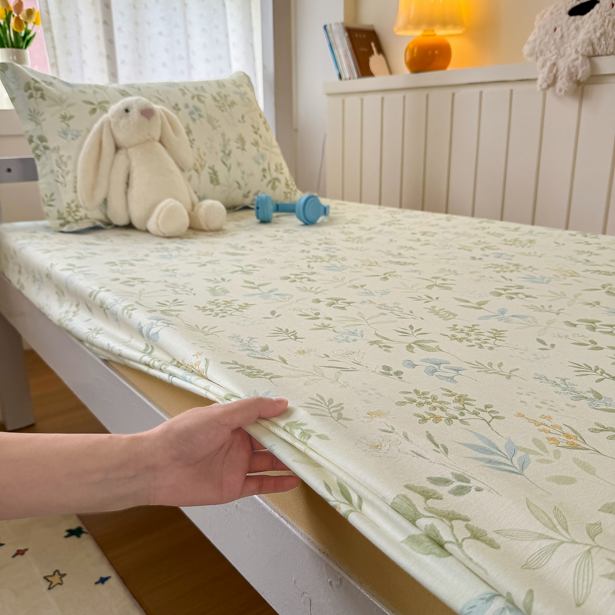 91家纺网 家纺一手货源 找家纺 尚帛 2026新款全棉品质喷气印花爆款四件套 多规格套件 单品系列-学生款单床笠 浅草繁花