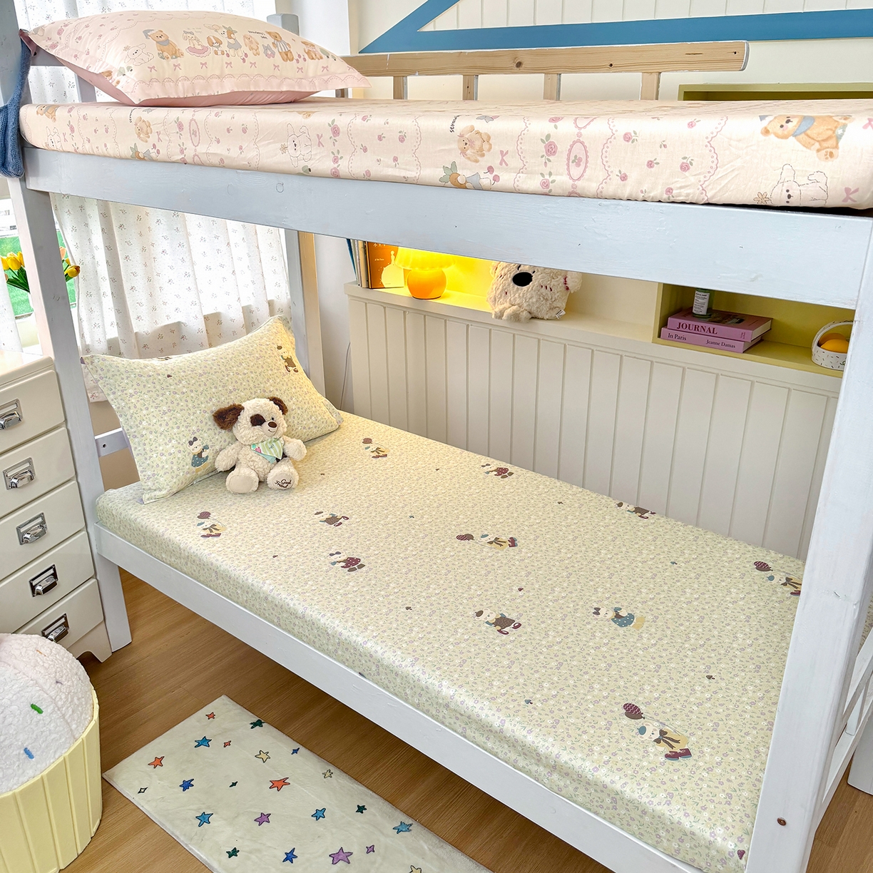 91家纺网 家纺一手货源 找家纺 尚帛 2026新款全棉品质喷气印花爆款四件套 多规格套件 单品系列-学生款单床笠 碎花学院