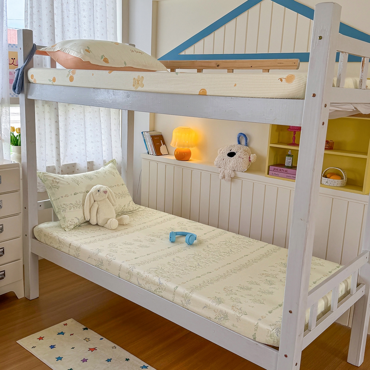 尚帛 2026新款全棉品质喷气印花爆款四件套 多规格套件 单品系列-学生款单床笠 丛草集