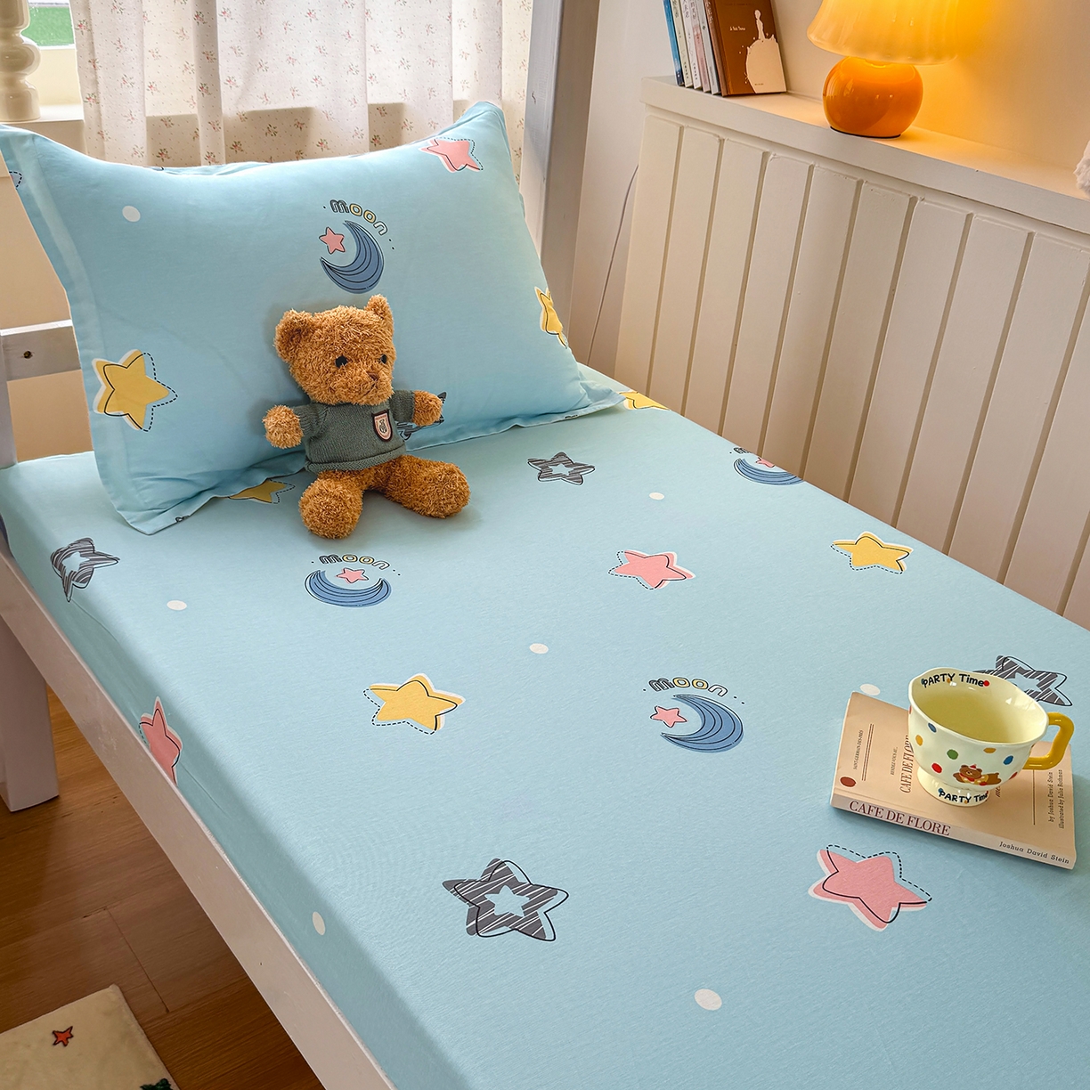 91家纺网 家纺一手货源 找家纺 尚帛 2026新款全棉品质喷气印花爆款四件套 多规格套件 单品系列-学生款单床笠 星梦想