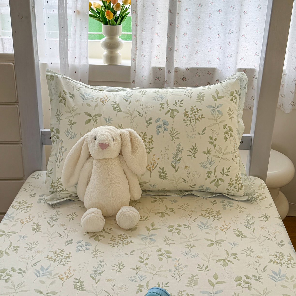 91家纺网 家纺一手货源 找家纺 尚帛 2026新款全棉品质喷气印花爆款四件套 多规格套件 单品系列-学生款单床笠 浅草繁花