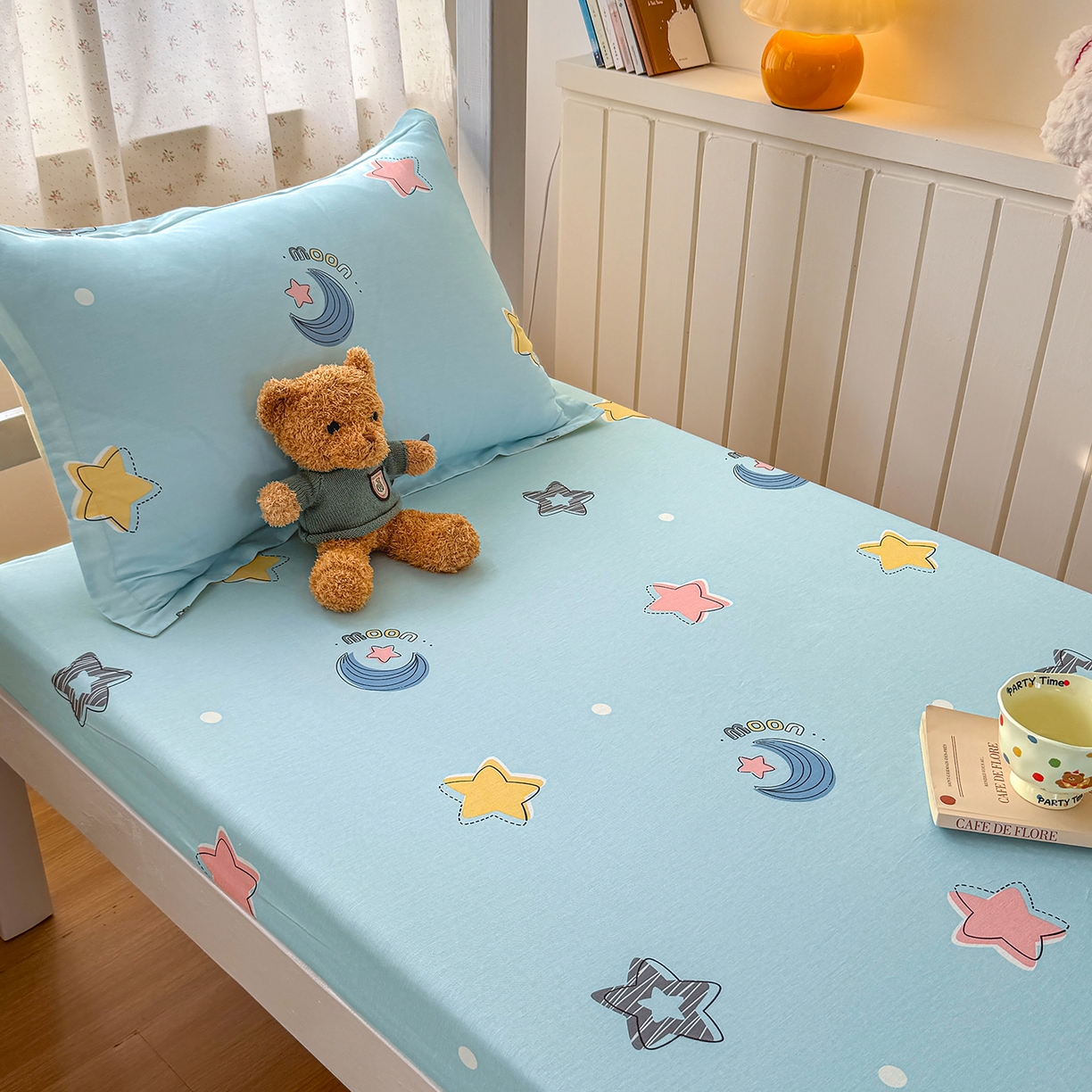 91家纺网 家纺一手货源 找家纺 尚帛 2026新款全棉品质喷气印花爆款四件套 多规格套件 单品系列-学生款单床笠 星梦想