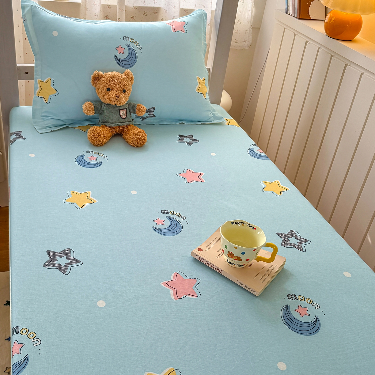 91家纺网 家纺一手货源 找家纺 尚帛 2026新款全棉品质喷气印花爆款四件套 多规格套件 单品系列-学生款单床笠 星梦想