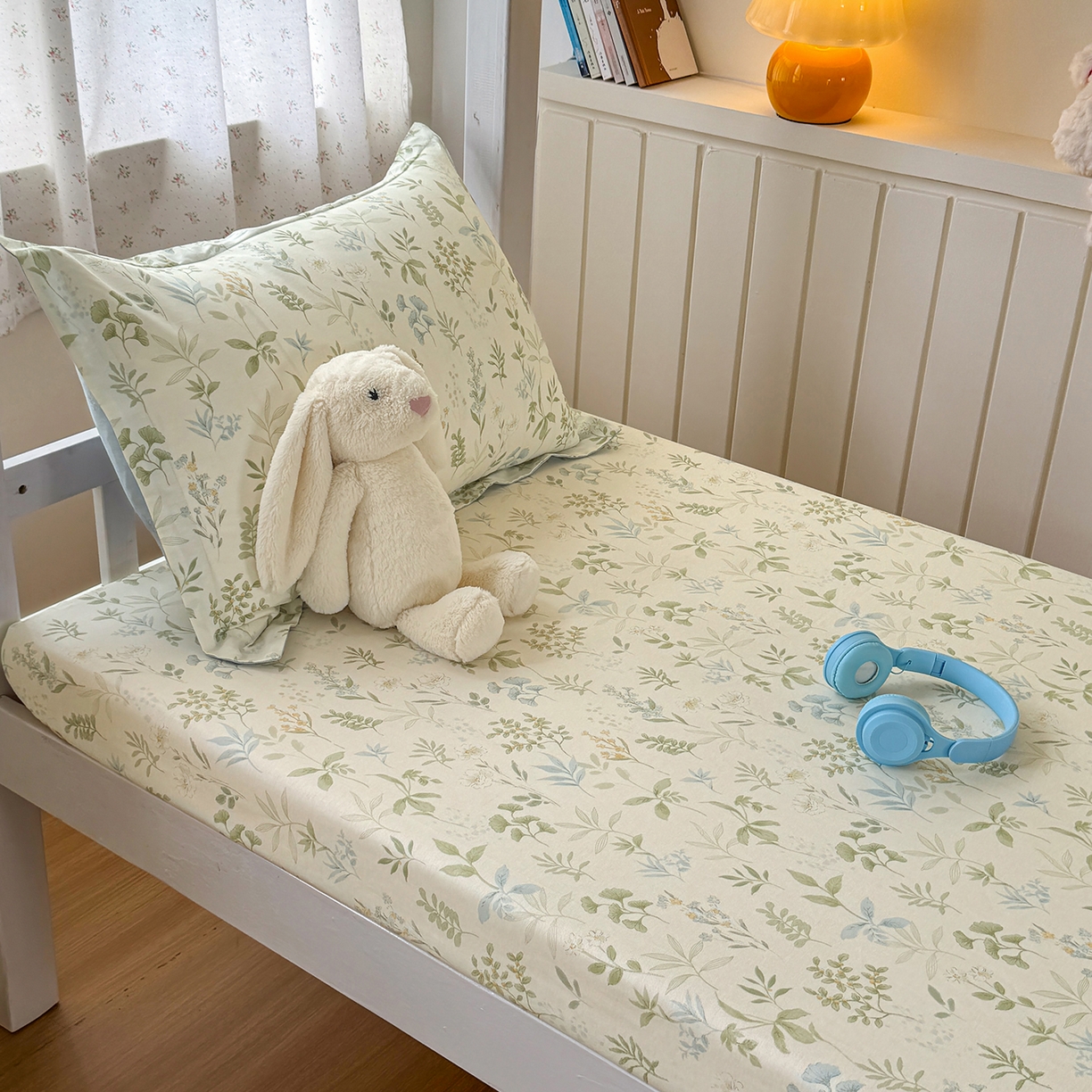 91家纺网 家纺一手货源 找家纺 尚帛 2026新款全棉品质喷气印花爆款四件套 多规格套件 单品系列-学生款单床笠 浅草繁花