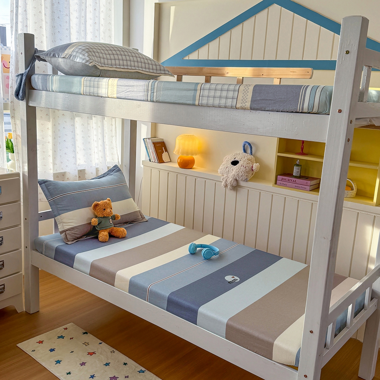 尚帛 2026新款全棉品质喷气印花爆款四件套 多规格套件 单品系列-学生款单床笠 时尚慕斯