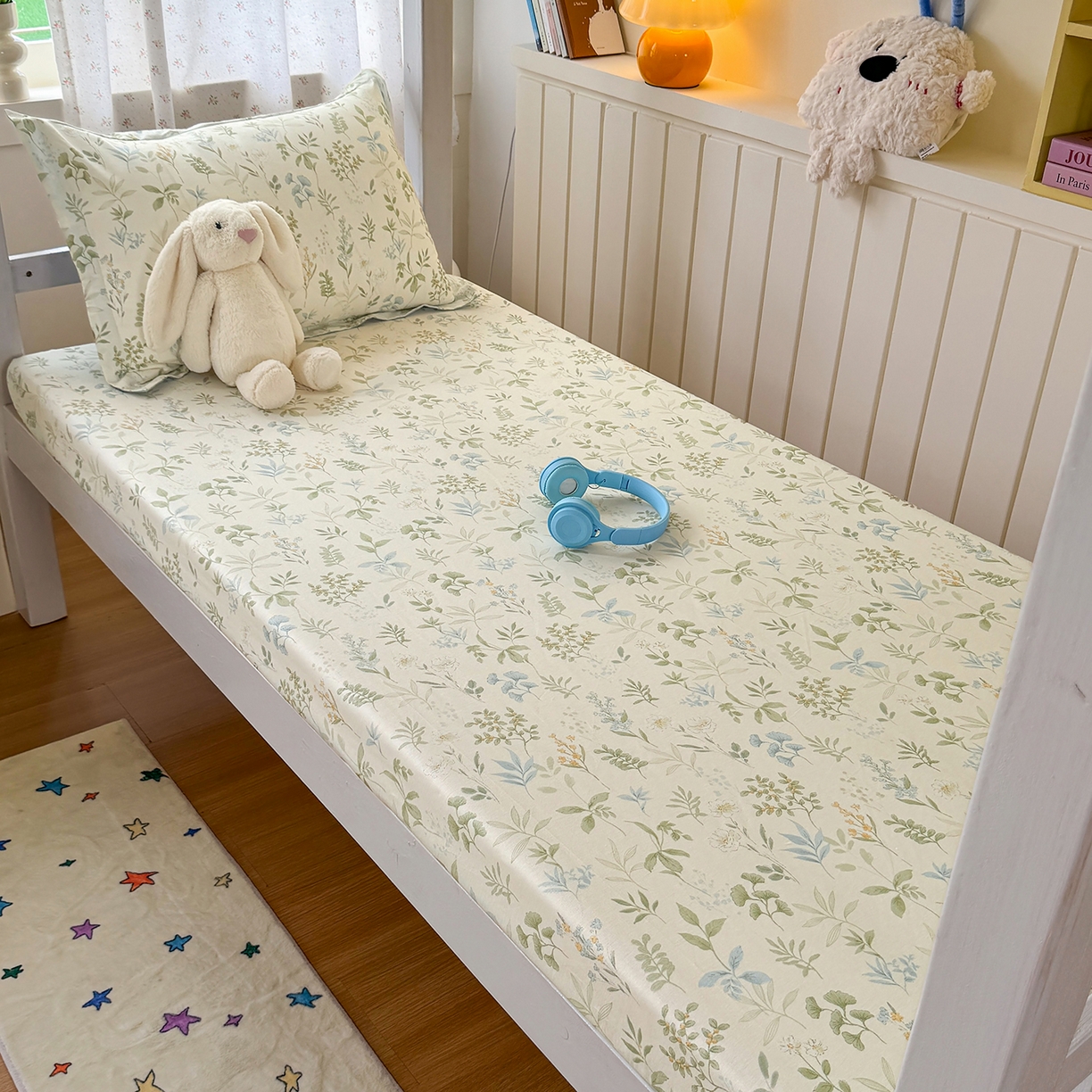 91家纺网 家纺一手货源 找家纺 尚帛 2026新款全棉品质喷气印花爆款四件套 多规格套件 单品系列-学生款单床笠 浅草繁花