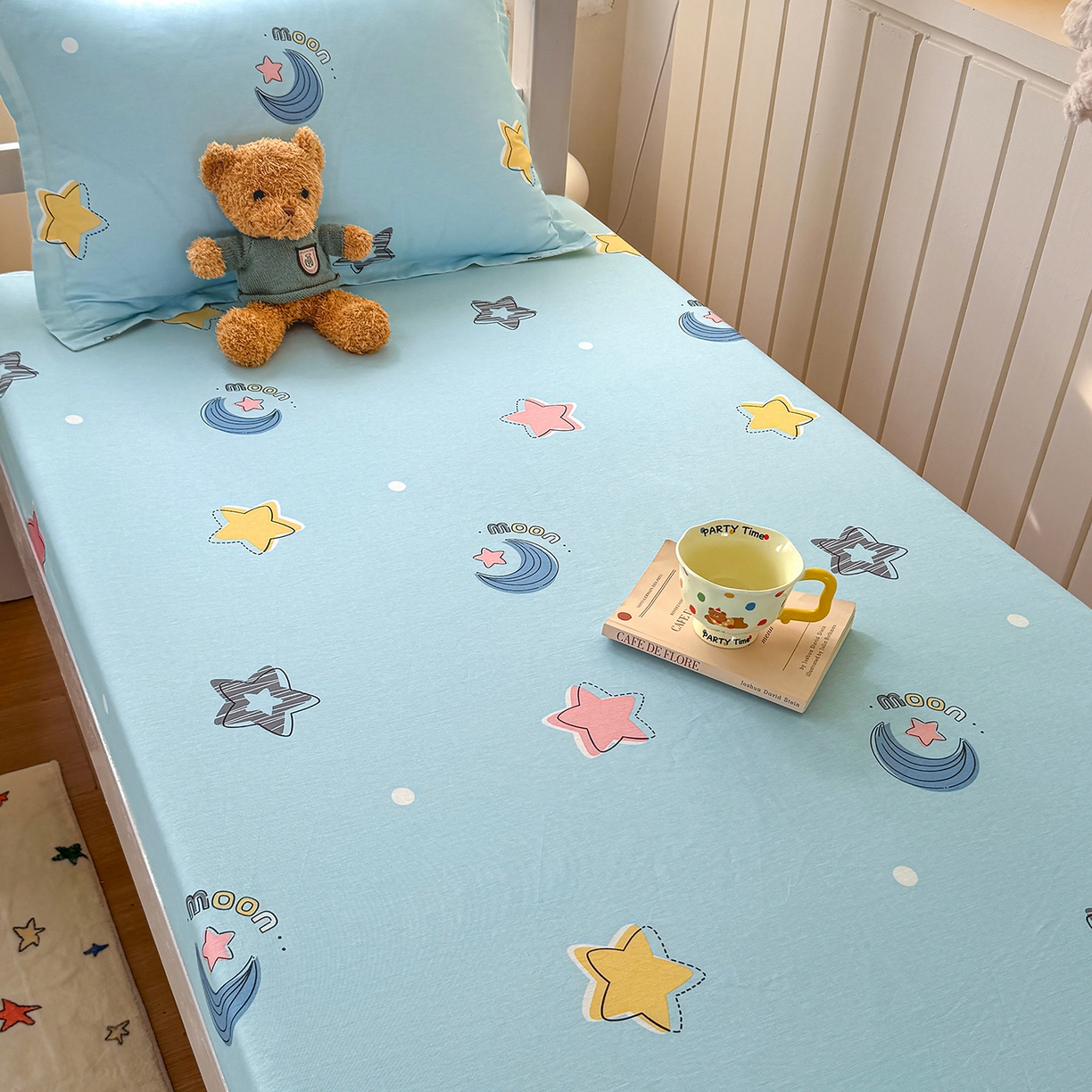 91家纺网 家纺一手货源 找家纺 尚帛 2026新款全棉品质喷气印花爆款四件套 多规格套件 单品系列-学生款单床笠 星梦想