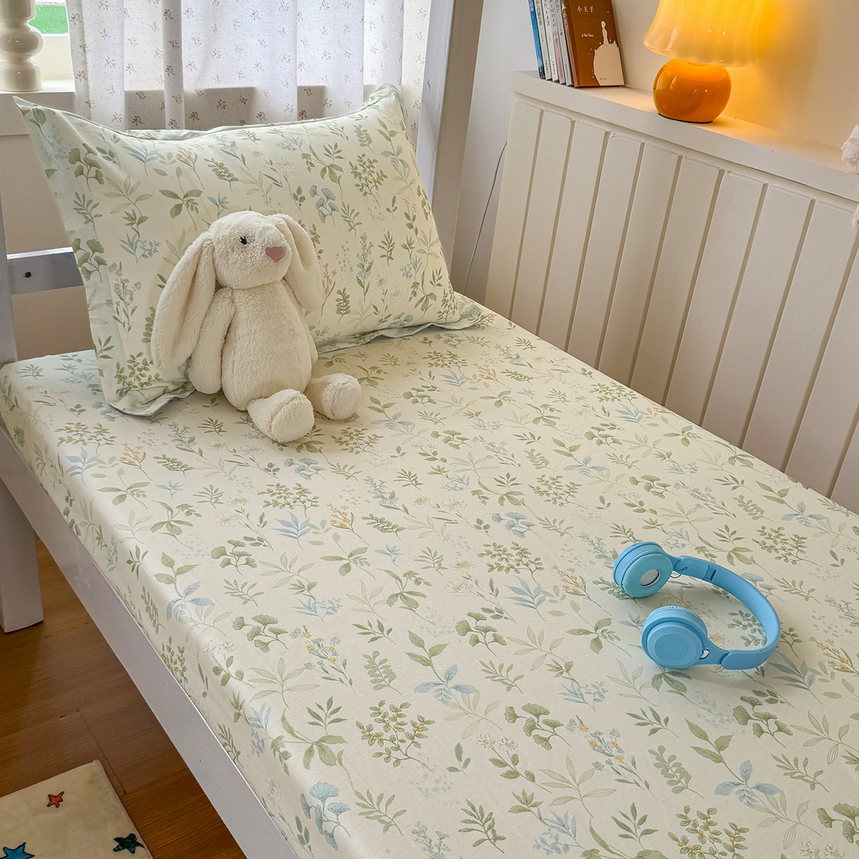 91家纺网 家纺一手货源 找家纺 尚帛 2026新款全棉品质喷气印花爆款四件套 多规格套件 单品系列-学生款单床笠 浅草繁花