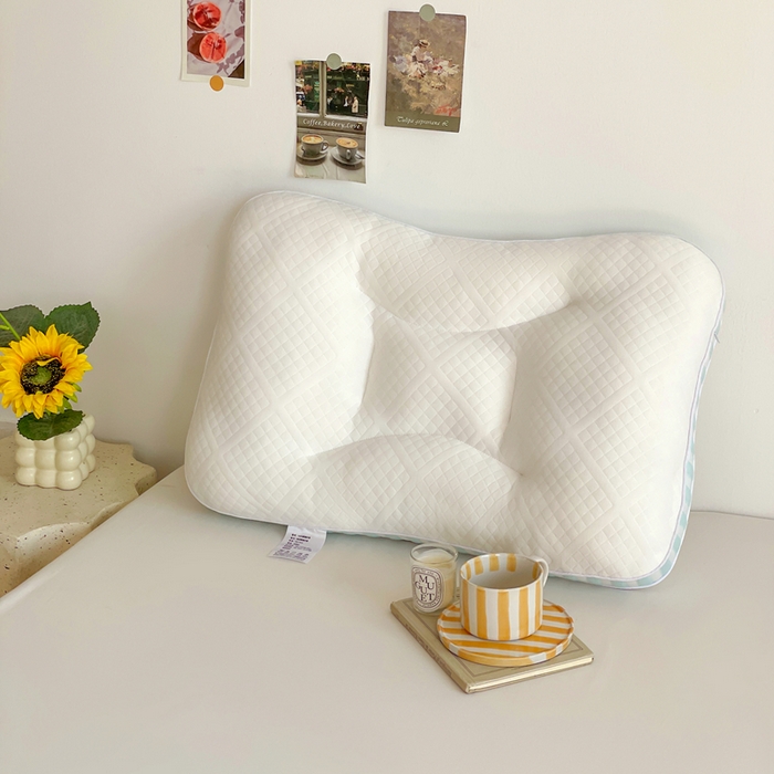 91家纺网 家纺一手货源 找家纺 她喜爱枕芯 2026新款青春Spa护颈枕枕头枕芯 蓝色