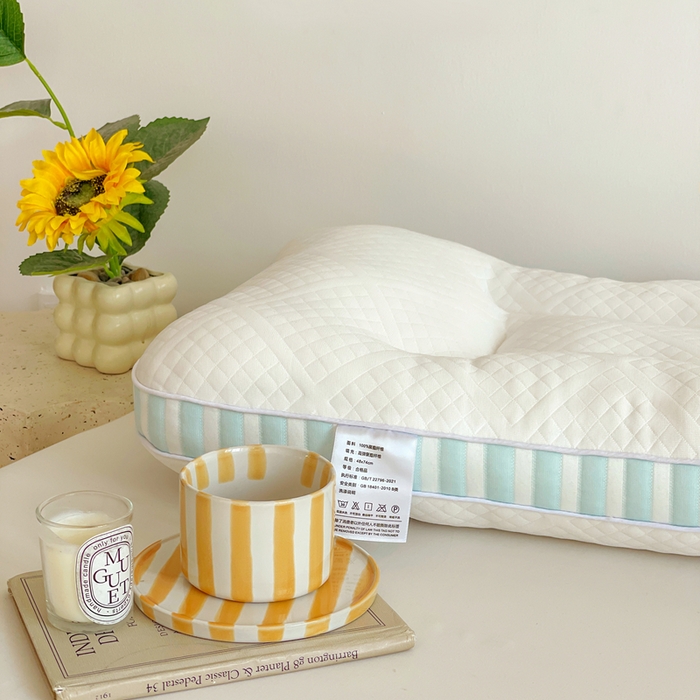 91家纺网 家纺一手货源 找家纺 她喜爱枕芯 2026新款青春Spa护颈枕枕头枕芯 蓝色