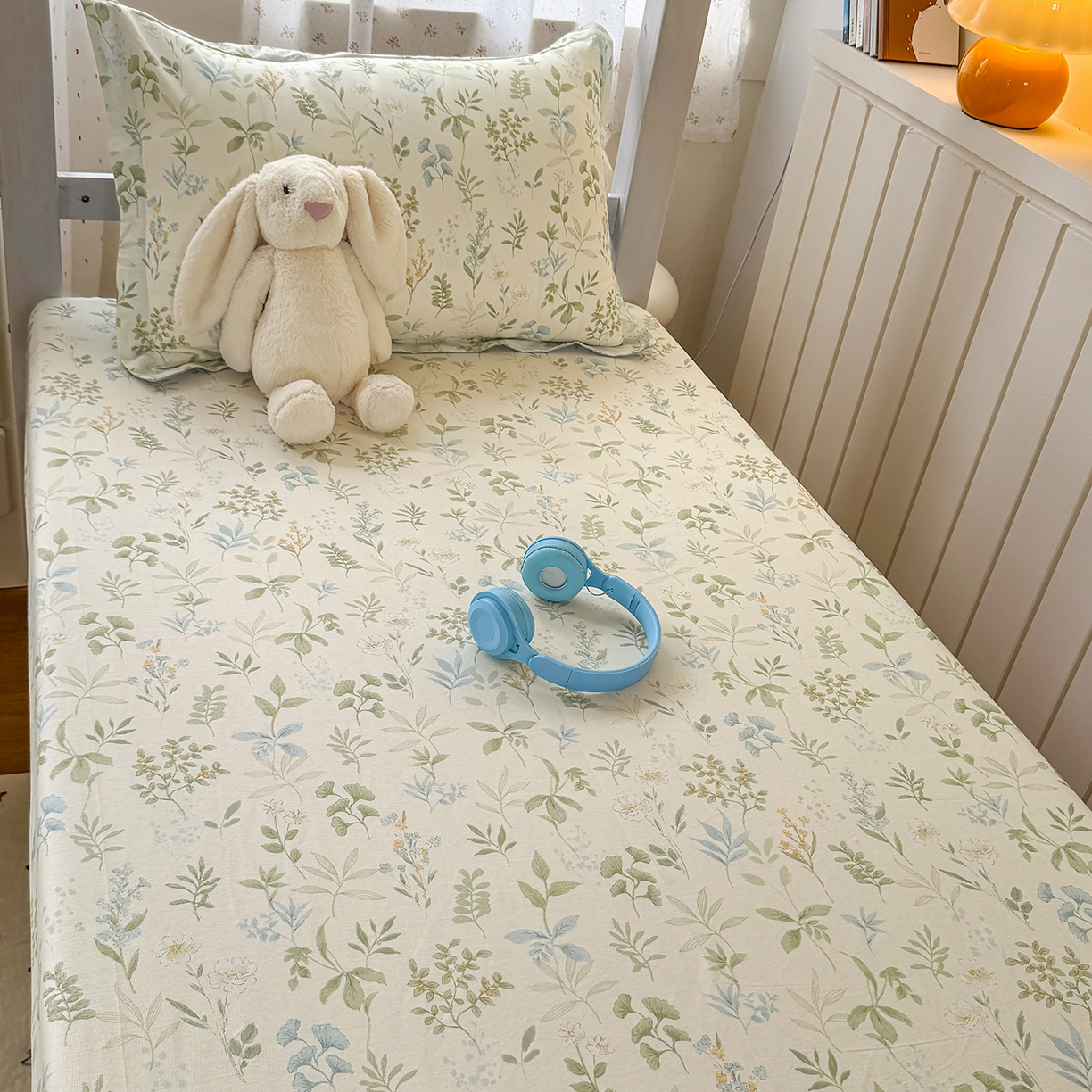 91家纺网 家纺一手货源 找家纺 尚帛 2026新款全棉品质喷气印花爆款四件套 多规格套件 单品系列-学生款单床笠 浅草繁花