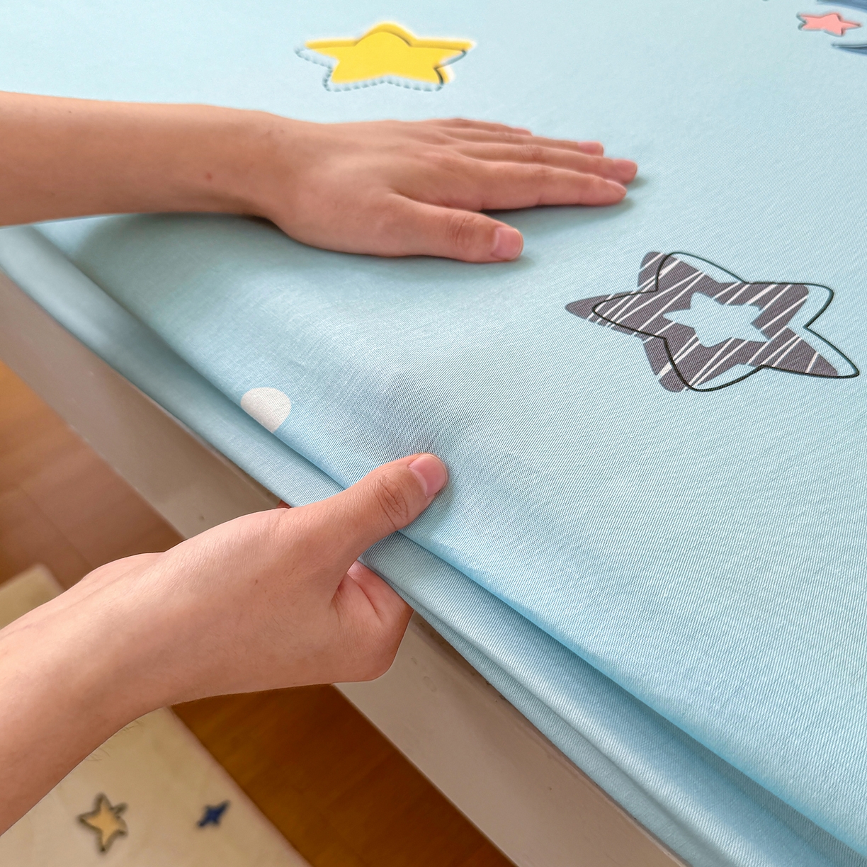 91家纺网 家纺一手货源 找家纺 尚帛 2026新款全棉品质喷气印花爆款四件套 多规格套件 单品系列-学生款单床笠 星梦想