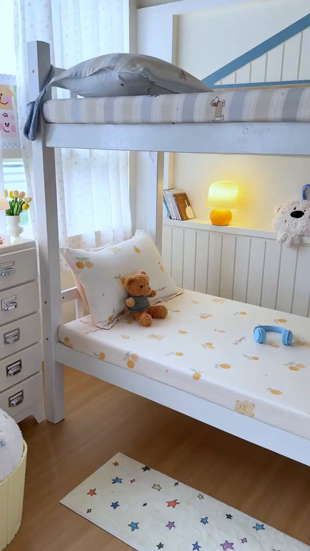 91家纺网 家纺一手货源 找家纺 尚帛 2026新款全棉品质喷气印花爆款四件套 多规格套件 单品系列-学生款单床笠 欢乐碰碰熊