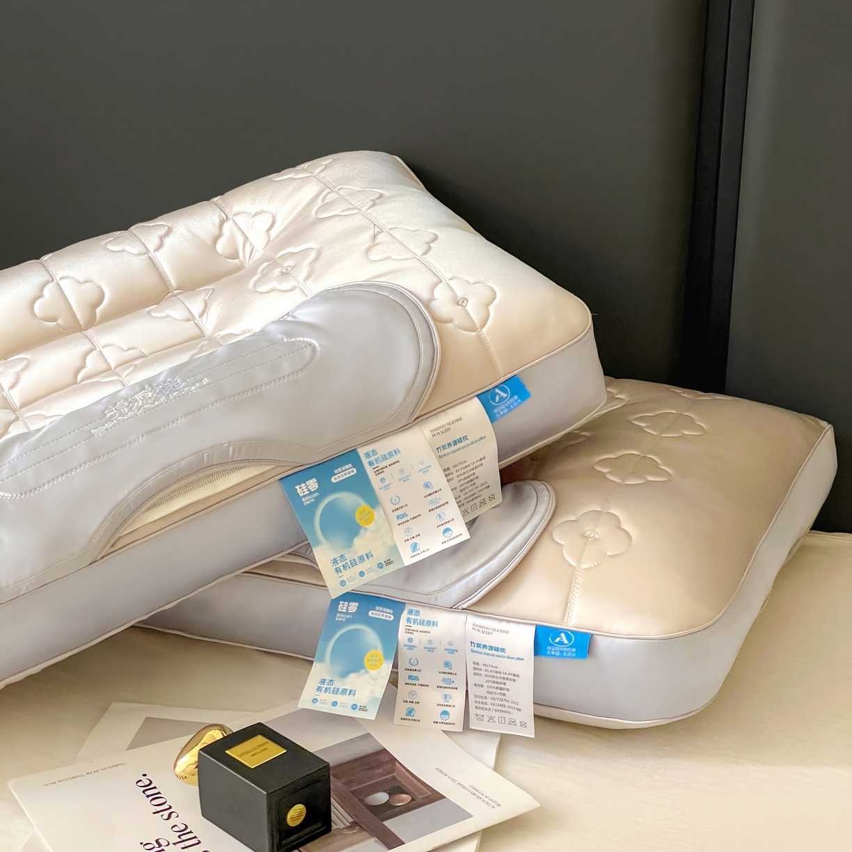 91家纺网 家纺一手货源 找家纺 （总）她喜爱枕芯 2026新款竹炭养源硅枕枕头枕芯