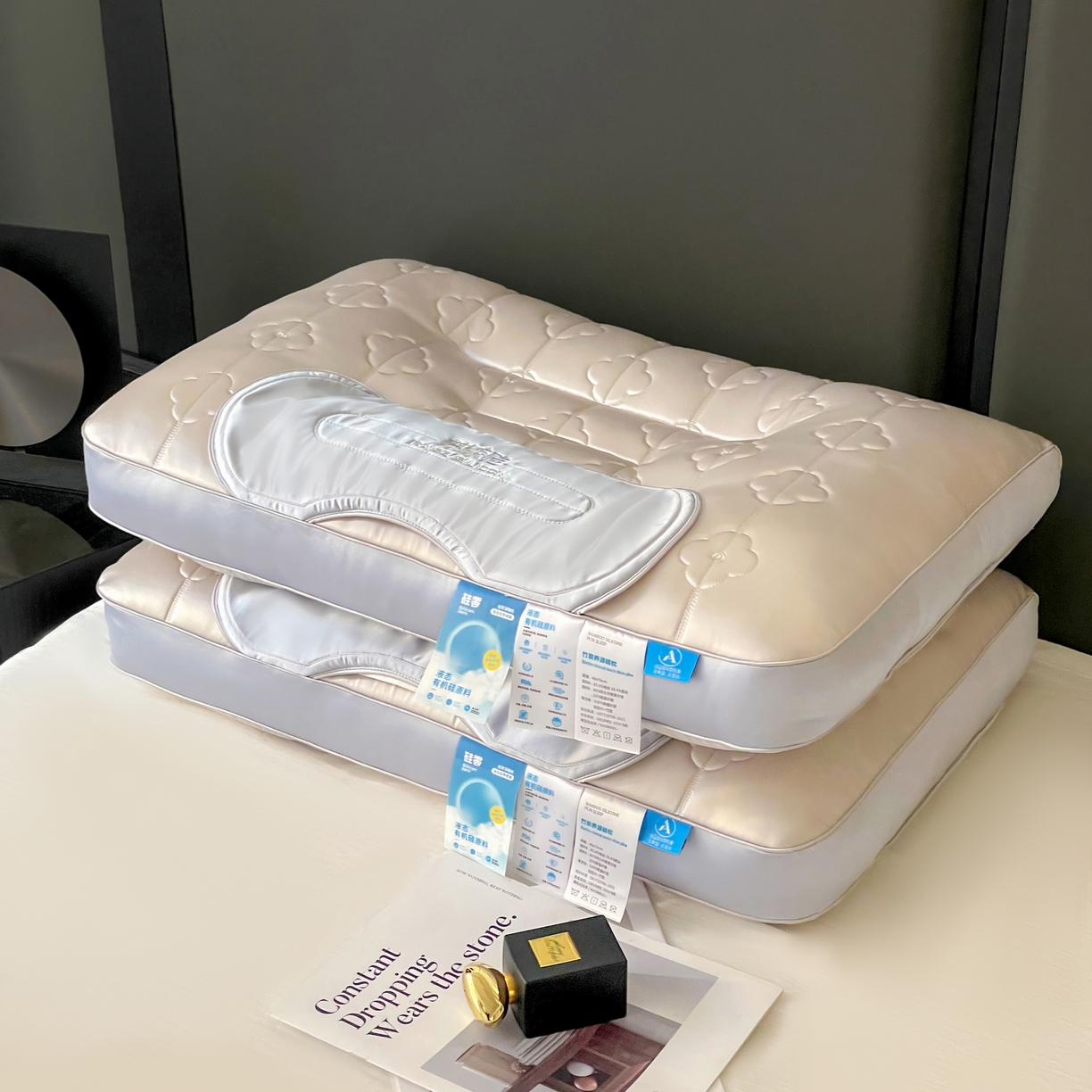 91家纺网 家纺一手货源 找家纺 （总）她喜爱枕芯 2026新款竹炭养源硅枕枕头枕芯