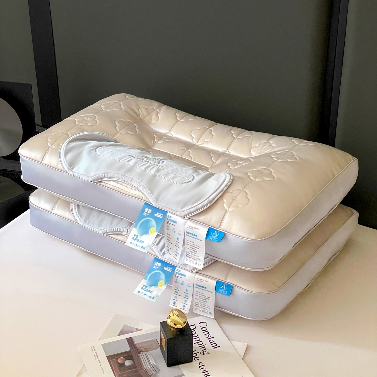 91家纺网 家纺一手货源 找家纺 （总）她喜爱枕芯 2026新款竹炭养源硅枕枕头枕芯