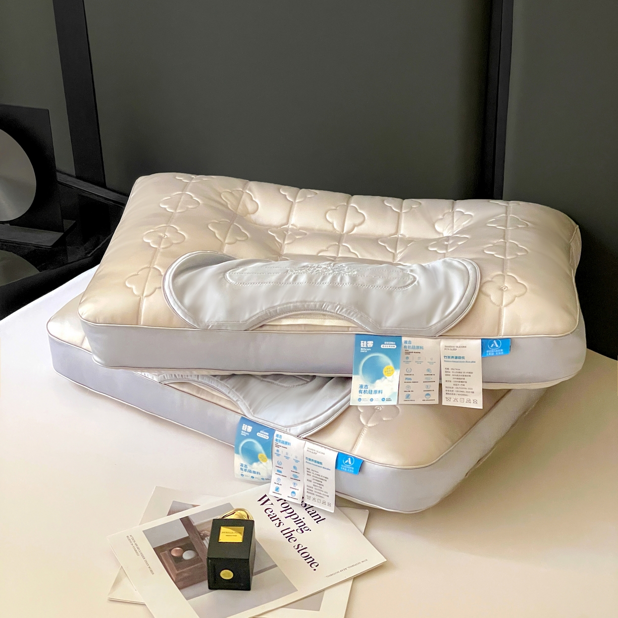 91家纺网 家纺一手货源 找家纺 （总）她喜爱枕芯 2026新款竹炭养源硅枕枕头枕芯