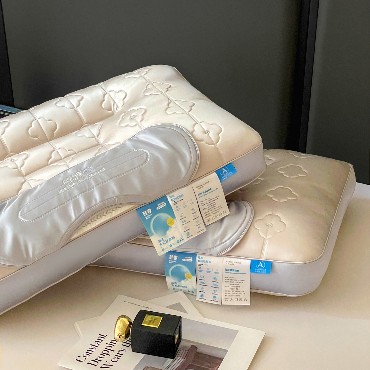 91家纺网 家纺一手货源 找家纺 （总）她喜爱枕芯 2026新款竹炭养源硅枕枕头枕芯