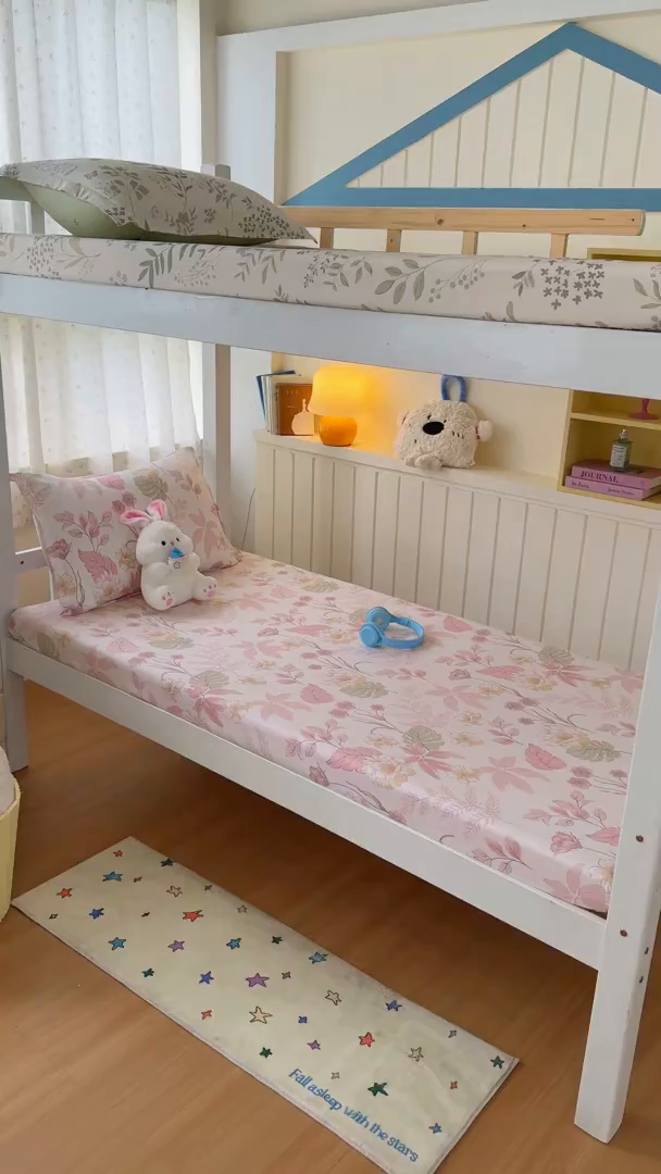 91家纺网 家纺一手货源 找家纺 尚帛 2026新款全棉品质喷气印花爆款四件套 多规格套件 单品系列-学生款单床笠 叶柔粉