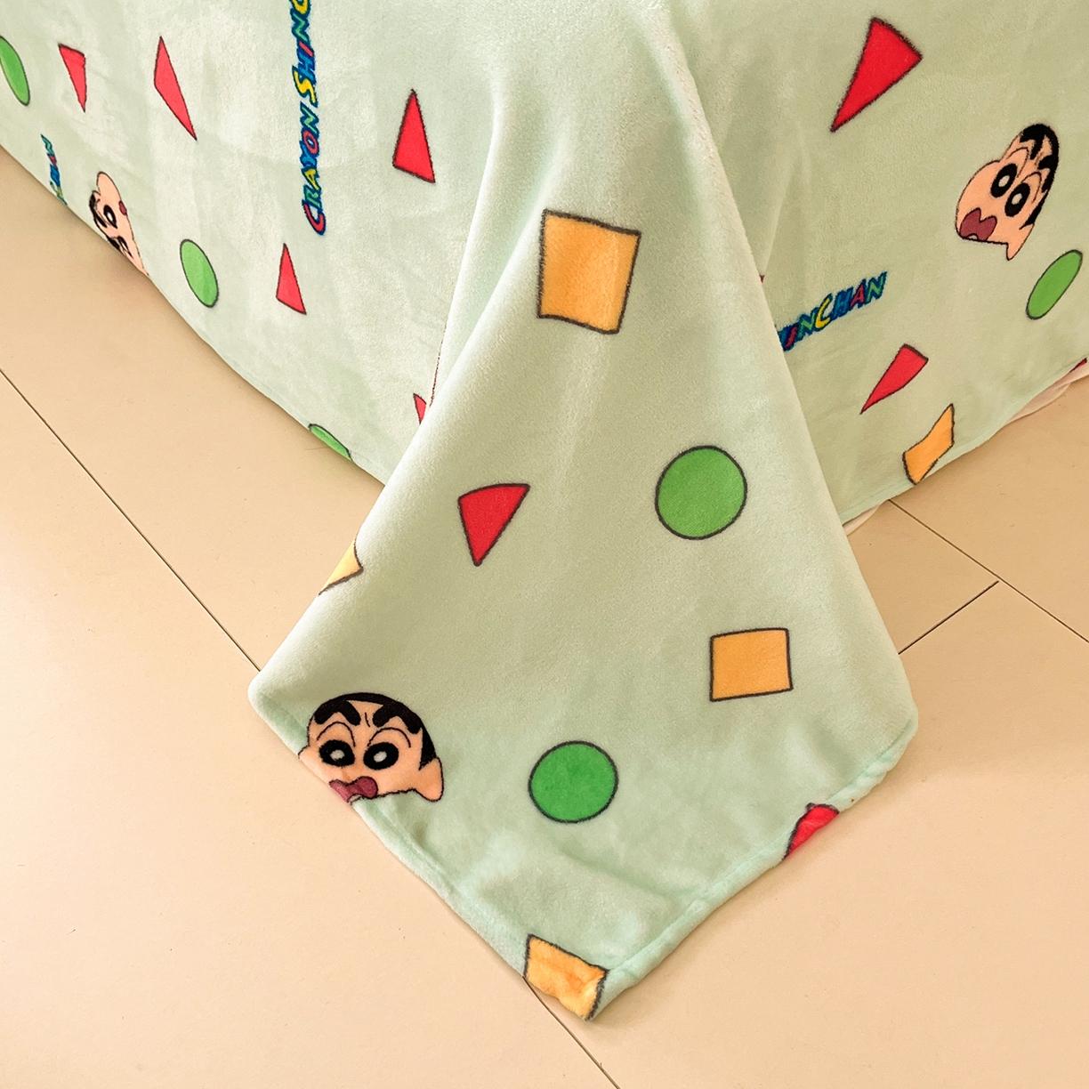 91家纺网 家纺一手货源 找家纺 （总）桃子家居 2026新款A类蜡笔小新授权兔毛贴布绣毛巾绣印加绣卡通加厚牛奶绒系列四件套