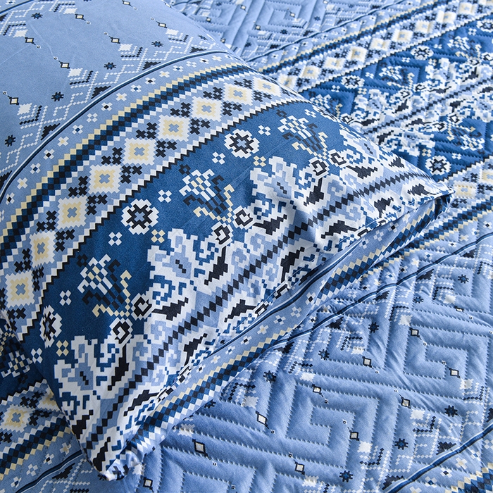 91家纺网 家纺一手货源 找家纺 柏钧家纺 2026新品外贸亚马逊豹纹防水夹棉床笠电商速卖通床罩可定制尺寸回字格系列 斯特兰