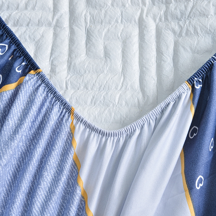 91家纺网 家纺一手货源 找家纺 柏钧家纺 2026新品外贸亚马逊豹纹防水夹棉床笠电商速卖通床罩可定制尺寸回字格系列 格韵情调