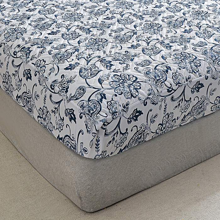 91家纺网 家纺一手货源 找家纺 柏钧家纺 2026新品外贸亚马逊豹纹防水夹棉床笠电商速卖通床罩可定制尺寸回字格系列 东离