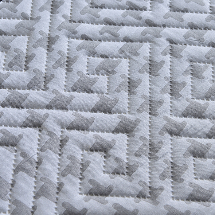 91家纺网 家纺一手货源 找家纺 柏钧家纺 2026新品外贸亚马逊豹纹防水夹棉床笠电商速卖通床罩可定制尺寸回字格系列 米亚