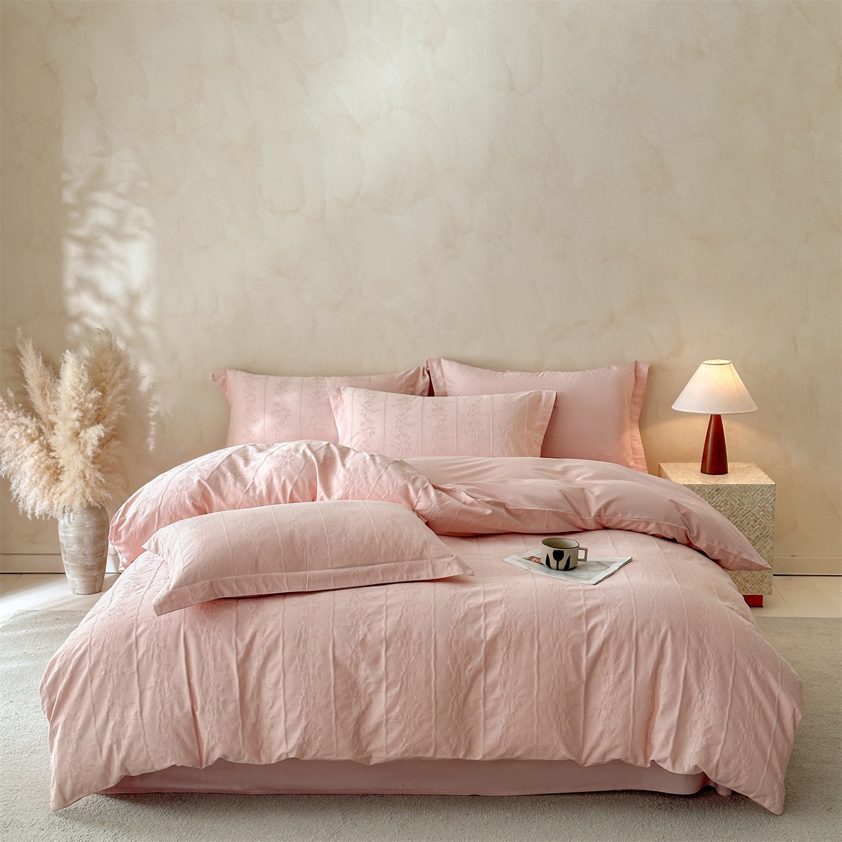 91家纺网 家纺一手货源 找家纺 （总）笙意家纺 2026新款A版60S亮面提花B版13372全棉四件套