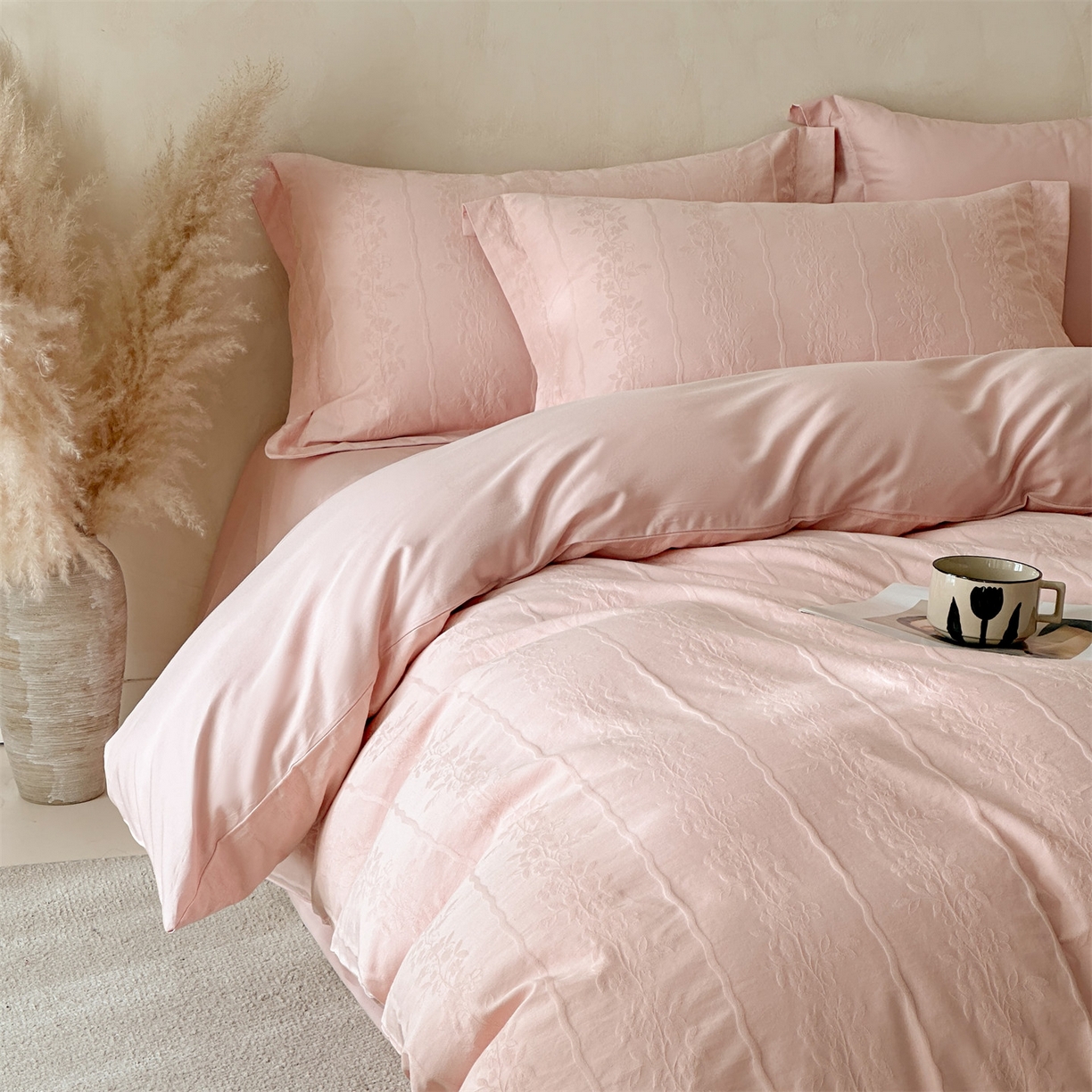 91家纺网 家纺一手货源 找家纺 （总）笙意家纺 2026新款A版60S亮面提花B版13372全棉四件套