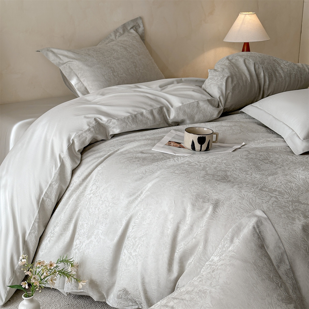 91家纺网 家纺一手货源 找家纺 笙意家纺 2026新款A版60S亮面提花B版13372全棉四件套 米萝-绿