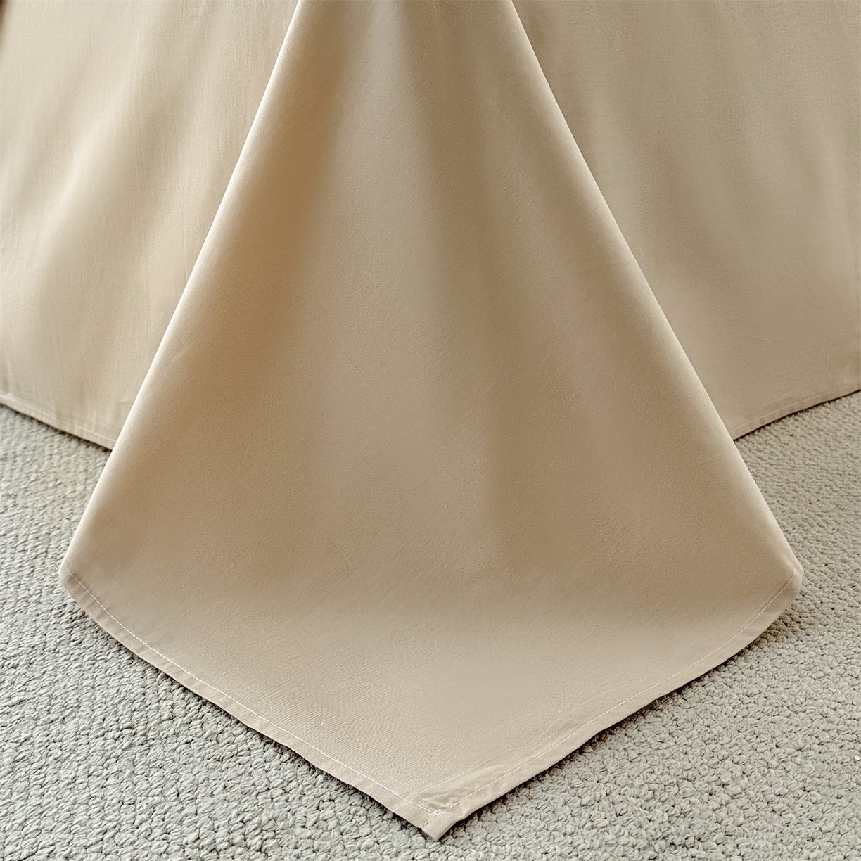 91家纺网 家纺一手货源 找家纺 笙意家纺 2026新款A版60S亮面提花B版13372全棉四件套 梦幻花园-米杏